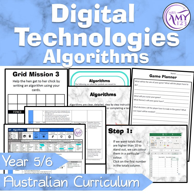 Year 5 & 6 Technologies - Algorithms Unit - Australian Curriculum