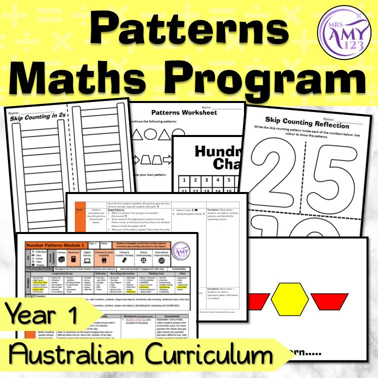 Year 1 Maths - Patterns Program - Australian Curriculum