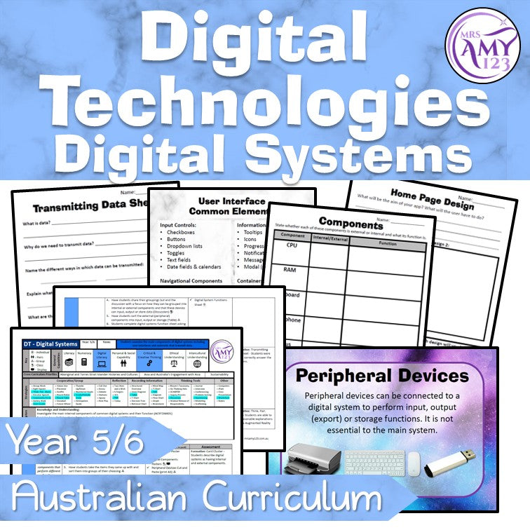 Year 5 & 6 Technologies - Digital Systems Unit - Australian Curriculum
