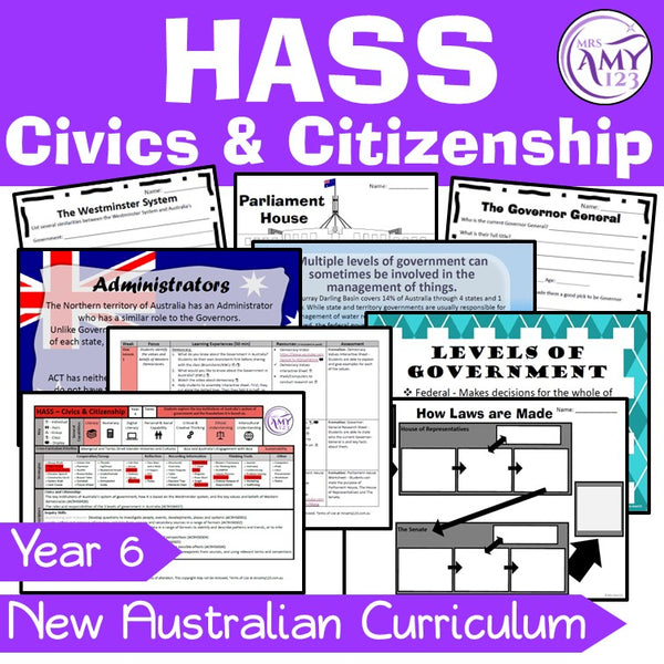 Year 6 HASS Australian Civics & Citizenship Unit - Australian Curriculum