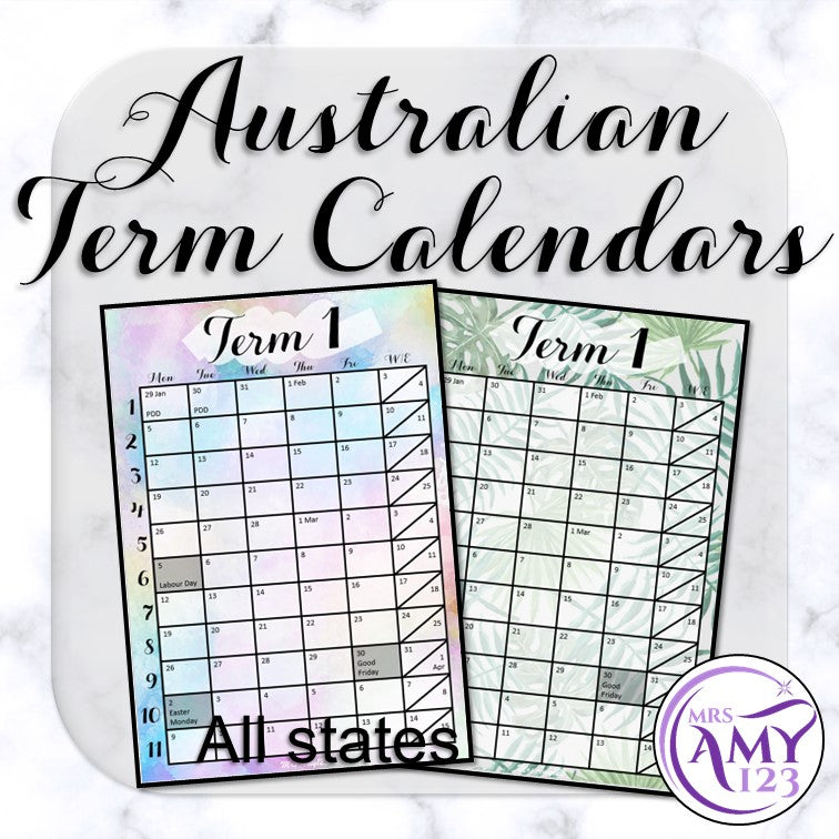 Australian Term Calendars