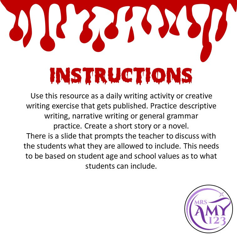 Zombie Writing Prompts- Perfect for Halloween!