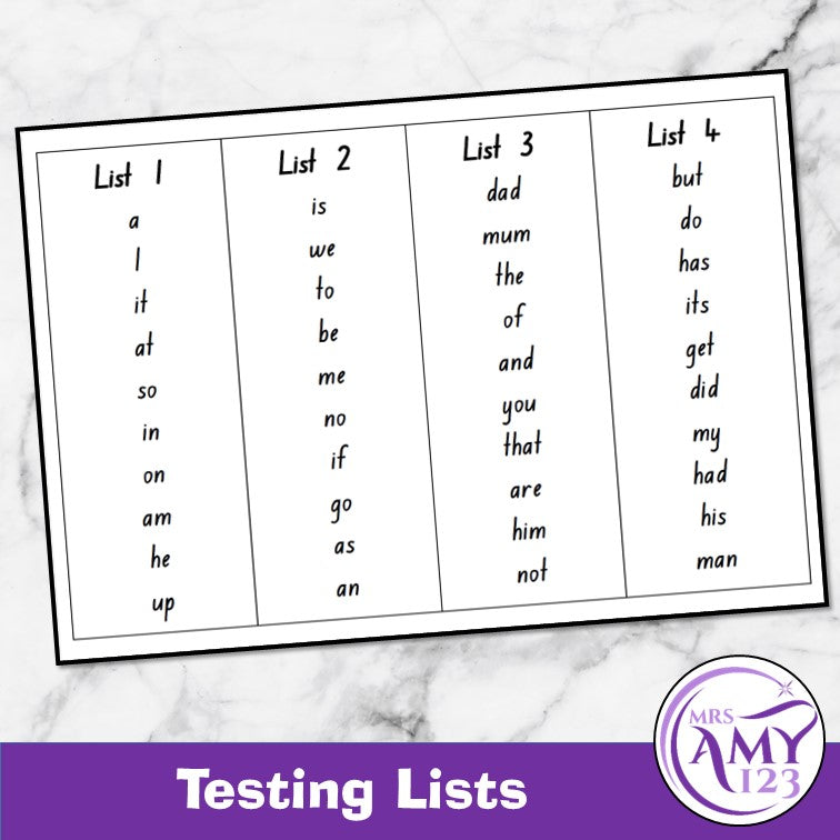 High Frequency Words Pack- Flash Cards, Checklists and More!