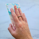 Metal Loop for Phone with Flower Adhesive