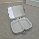 Metal Pill Box with Built‑In Mirror