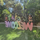 Rainbow “Welcome” Window Cling – Reusable & Repositionable