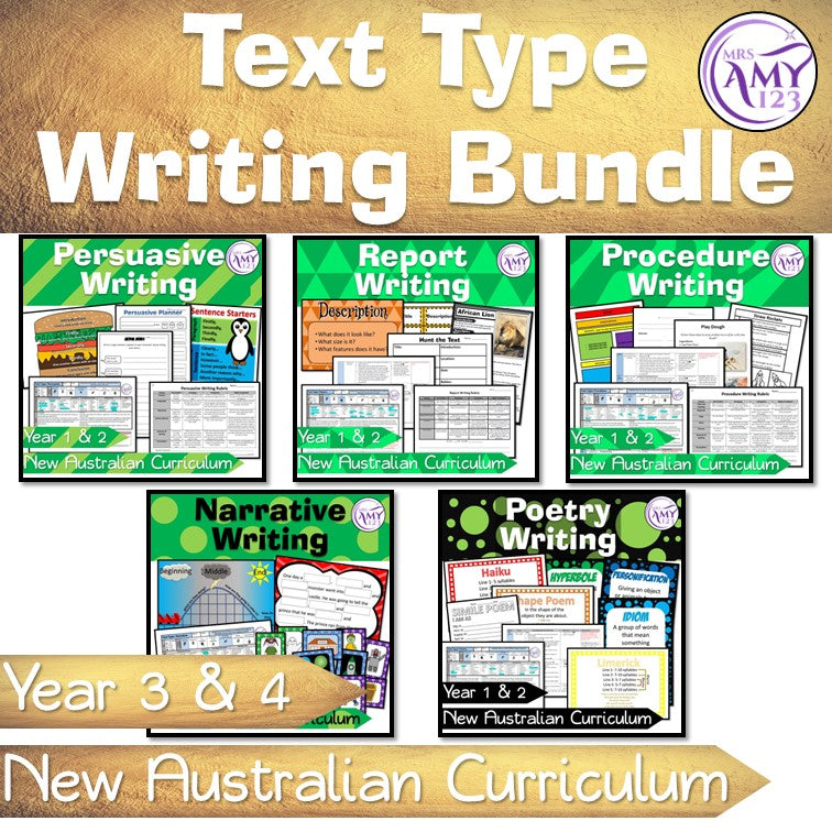 Year 1 and 2 Text Type Unit Bundle