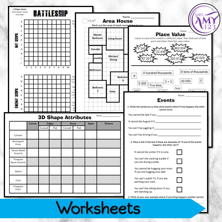 Year 3/4 Composite Maths Program Bundle- Australian Curriculum