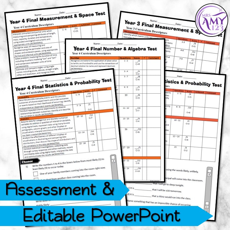 Year 3/4 Composite Maths Program Bundle- Australian Curriculum