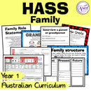 Year 1 HASS - Family Unit - Australian Curriculum