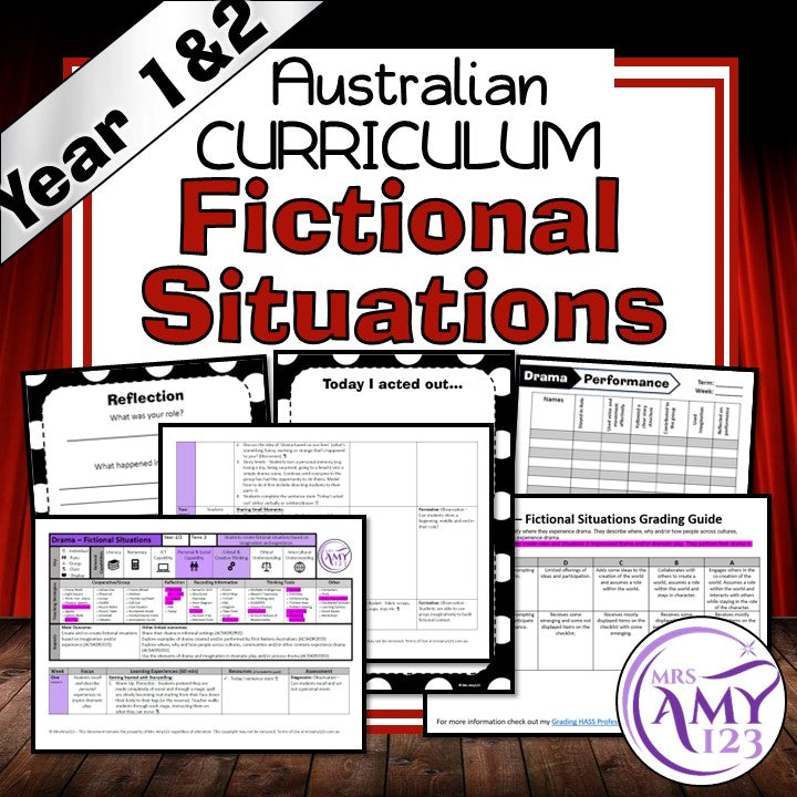 Year 1 & 2 Drama - Fictional Situations Unit - Australian Curriculum