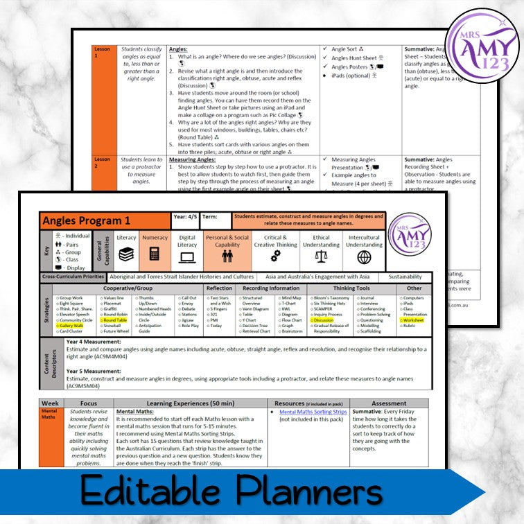 Year 4/5 Composite Maths Program Bundle- Australian Curriculum