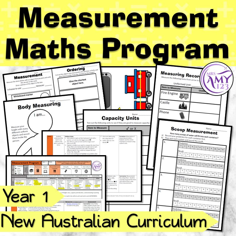 Year 1 Measurement Maths Program