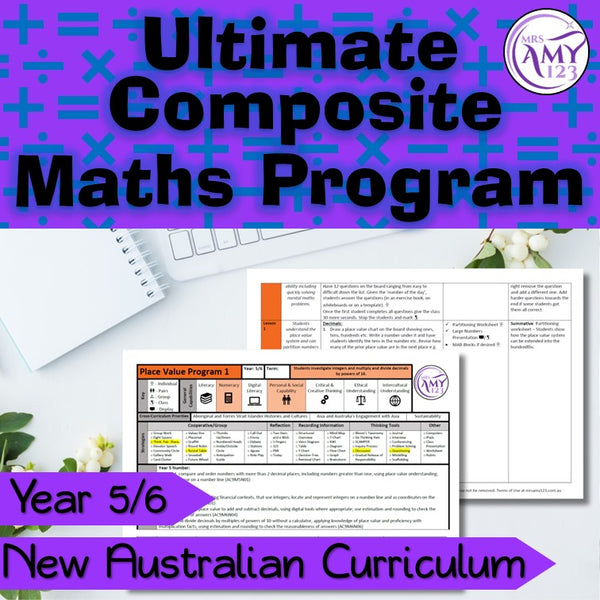 Year 5/6 Composite Maths Program Bundle- Australian Curriculum