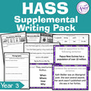 Year 3 HASS - Supplemental Writing Pack - Australian Curriculum
