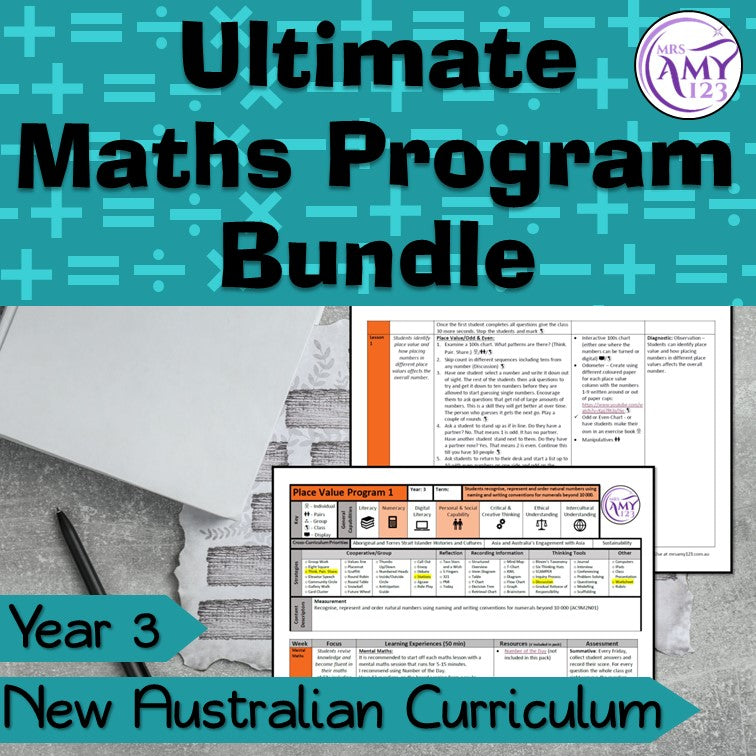 Year 3 Ultimate Maths Program Bundle- Australian Curriculum