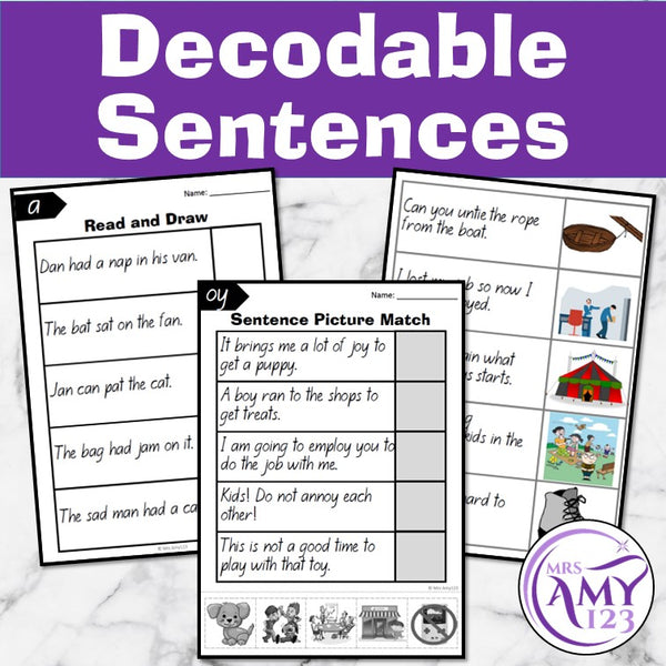 Decodable Sentences Activity Pack