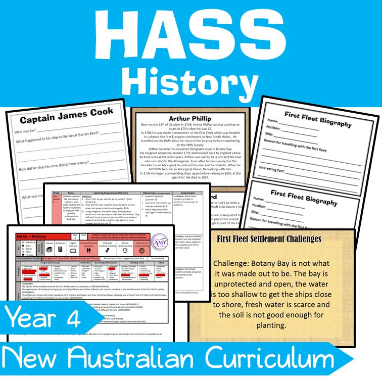Year 4 HASS Australian Curriculum History Unit
