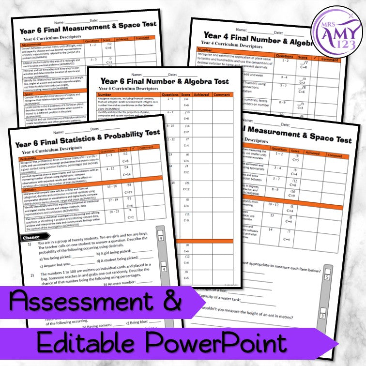 Year 5/6 Composite Maths Program Bundle- Australian Curriculum