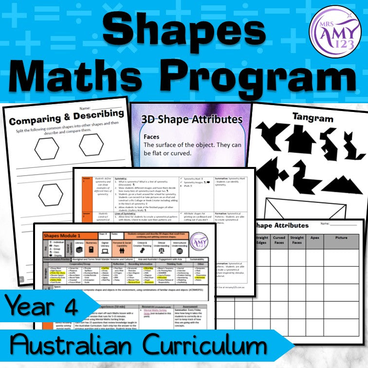 Year 4 Maths - Shapes Program - Australian Curriculum