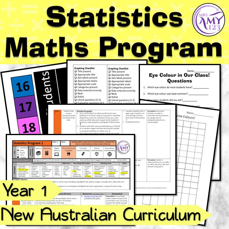 Year 1 Maths - Statistics Program - Australian Curriculum