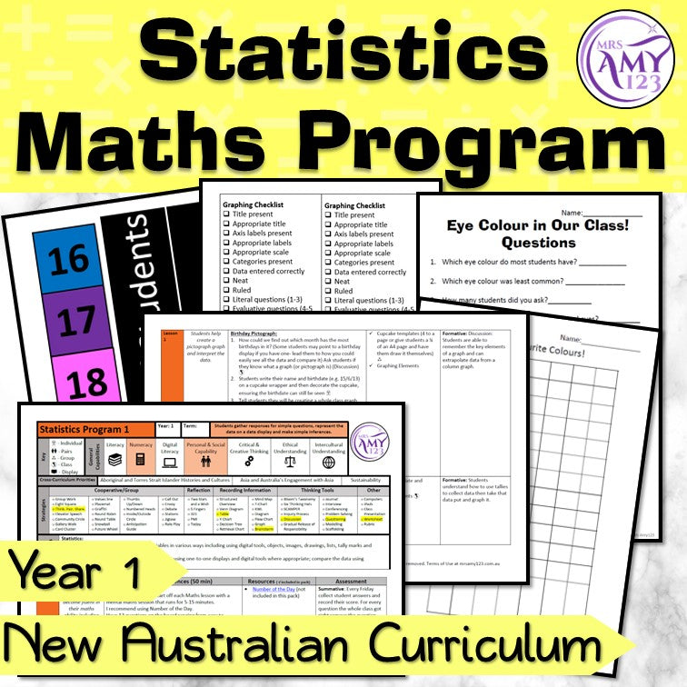 Year 1 Statistics Australian Curriculum Maths Program