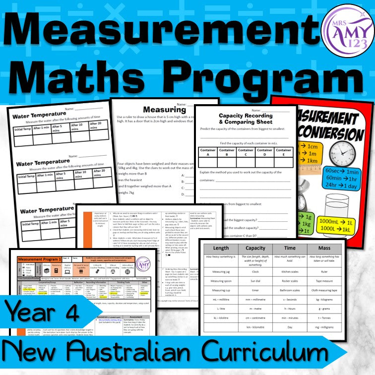 Year 4 Measurement Maths Program