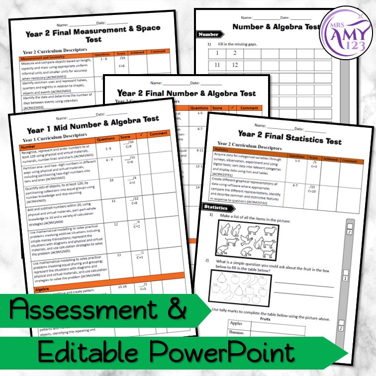 Year 1/2 Composite Maths Program Bundle- Australian Curriculum