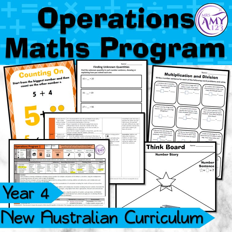 Year 4 Operations Maths Program
