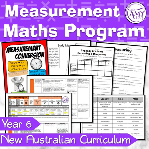 Year 6 Measurement Maths Program