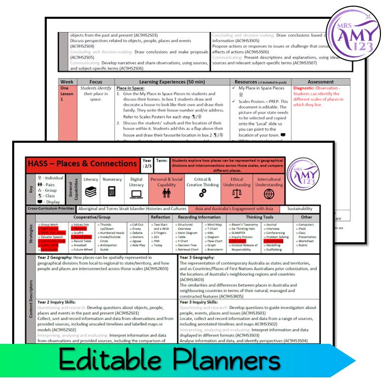 Year 2 & 3 Composite HASS Bundle - Australian Curriculum