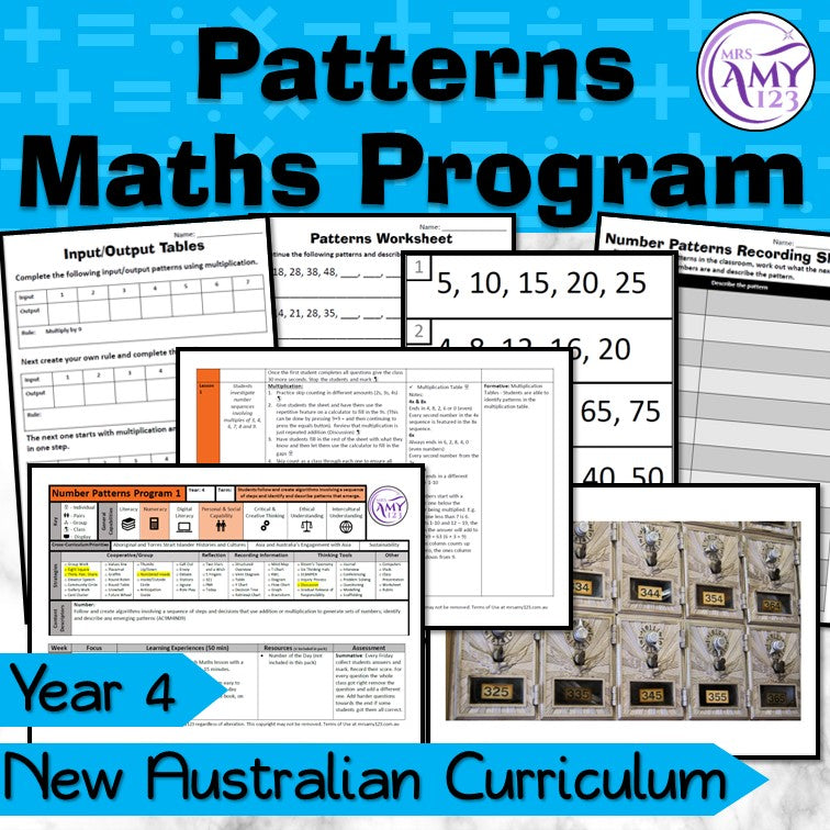 All Numeric Patterns Programs Year 4 Maths - Number Patterns Program - Australian Curriculum