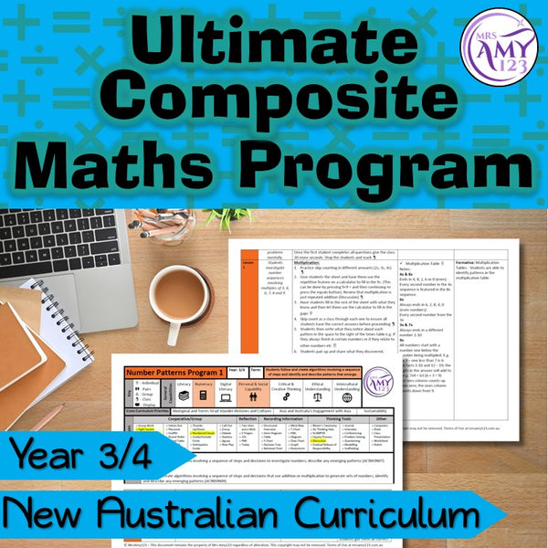 Year 3/4 Composite Maths Program Bundle- Australian Curriculum