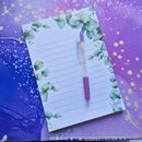 Eucalyptus Note Pad with lines