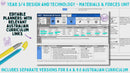 Year 3 & 4 Technologies - Materials & Forces Unit - Australian Curriculum