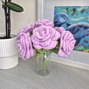 Bouquet of Hand-Made Crocheted Flowers- Roses