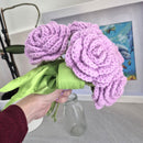 Bouquet of Hand-Made Crocheted Flowers- Roses
