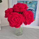 Bouquet of Hand-Made Crocheted Flowers- Roses