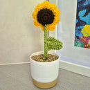 Hand Crocheted Sunflower in Pot