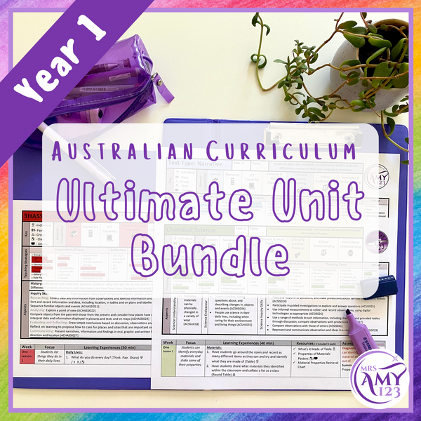 Australian Curriculum Year 1 Ultimate Unit Bundle