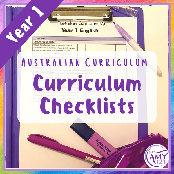 Year 1 Australian Curriculum Checklists