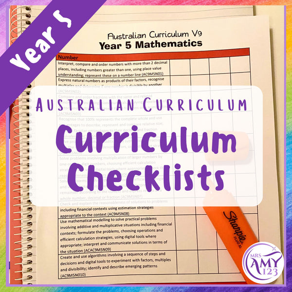 Year 5 Australian Curriculum Checklists