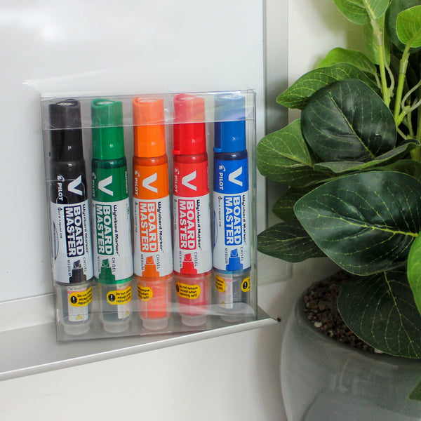 Pilot BegreeN V Board Master Whiteboard Marker Chisel Tip Wallet 5 (Black, Blue, Red, Green, Orange)