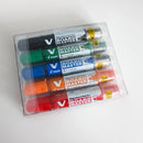 Pilot BegreeN V Board Master Whiteboard Marker CHISEL Tip Wallet 5 (Black, Blue, Red, Green, Orange)