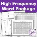 High Frequency Words Pack - Flash Cards, Checklists and More!