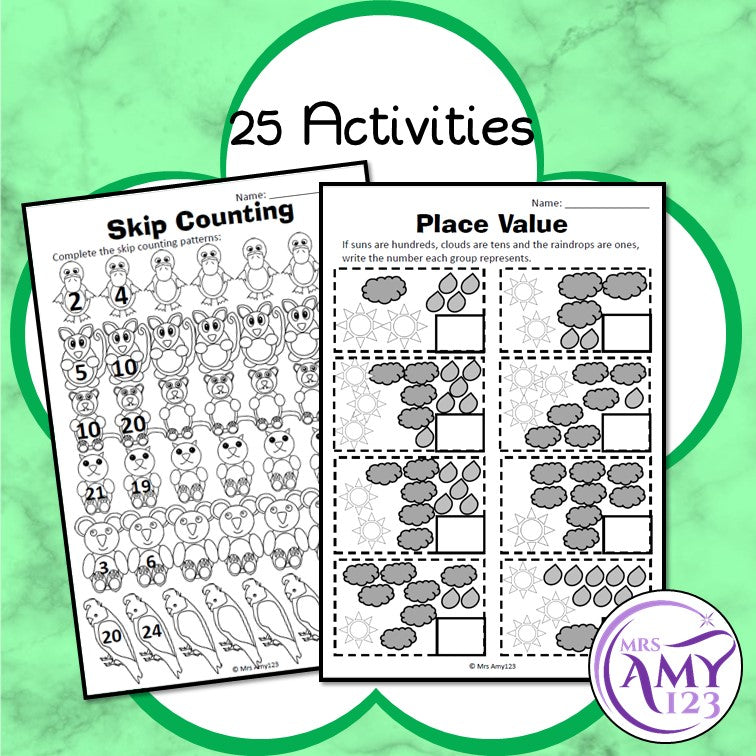 Year 2 Maths - Mathematics Revision Sheets - Australian Curriculum