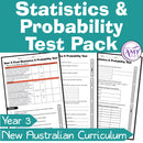 Year 3 Maths - Statistics & Probability Test Pack - Australian Curriculum