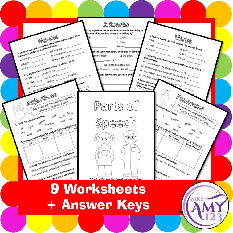 Grammar- Parts of Speech Pack