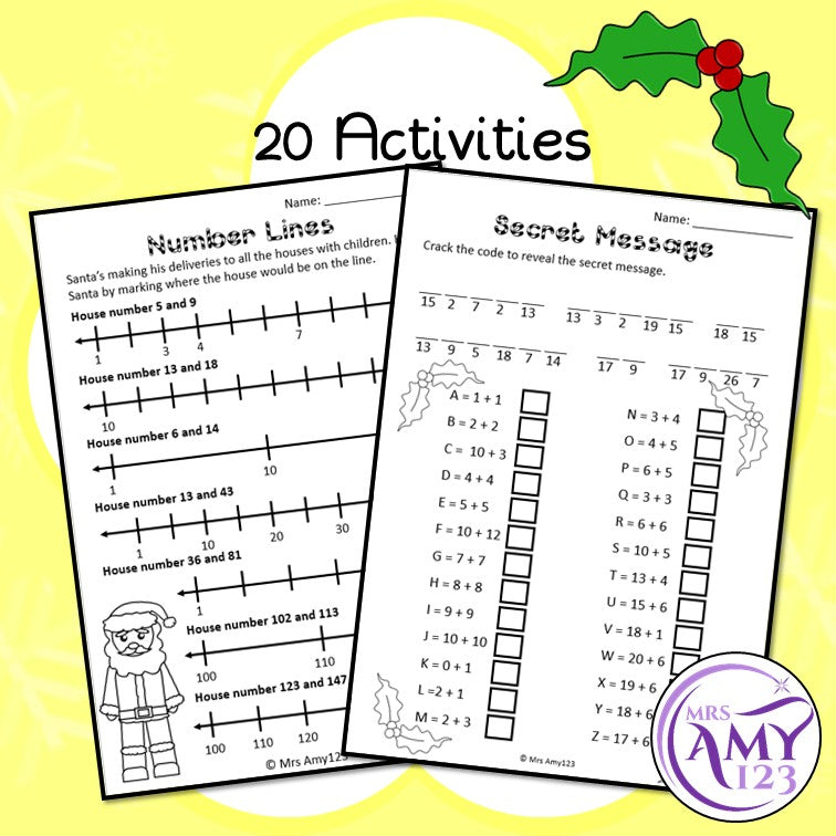 Year 1 Christmas Maths Revision - Australian Curriculum Aligned