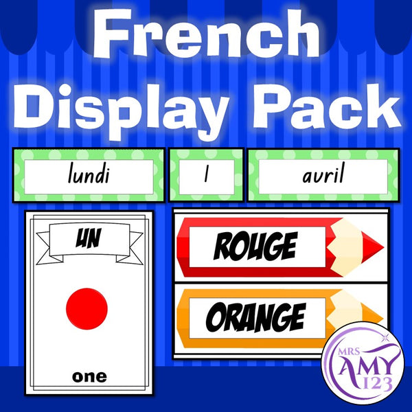 French Display Pack - Numbers, Colours & Calendar